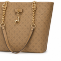 Venice women's brown tote bag side profile