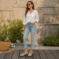 Loire women's khaki loafers additional view