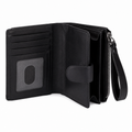 Palermo women's black wallet interior compartments