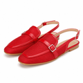 Milan women's red mules side profile