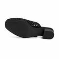 Marais women's black mules side profile