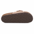 Deauville women's beige suede sandals cow-suede upper detail