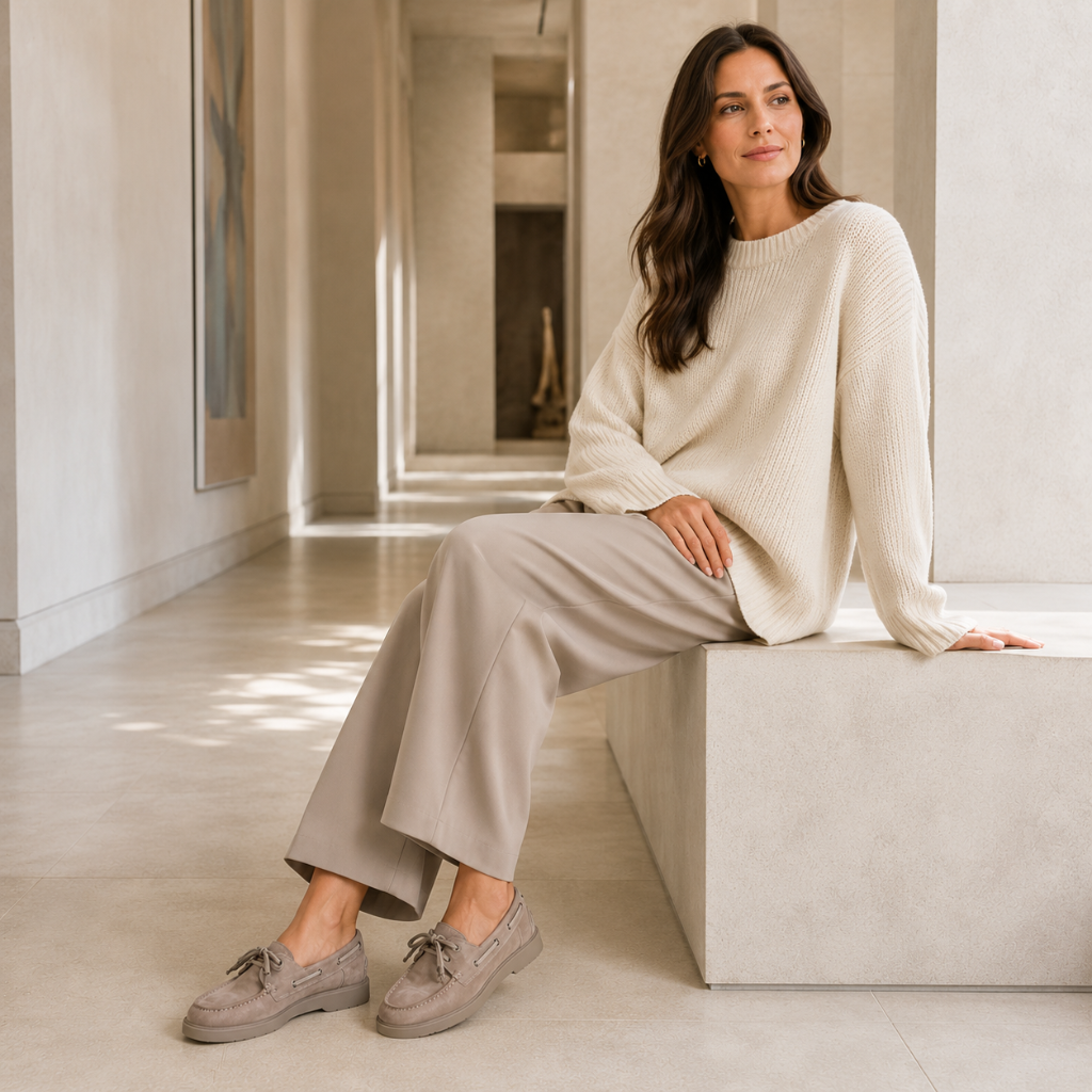 Cannes women's khaki loafers additional view