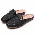 Saint-Tropez women's black mule-style sandals side profile