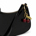 Milan women's black shoulder bag side profile