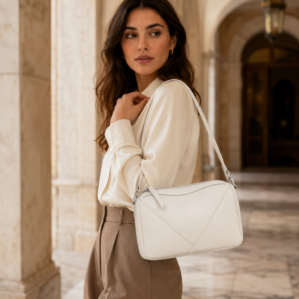 Tuileries women's white shoulder bag alternate angle