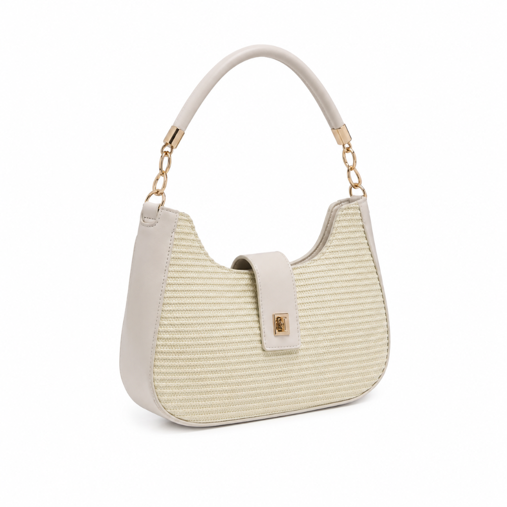 Florence women's white crossbody bag side profile