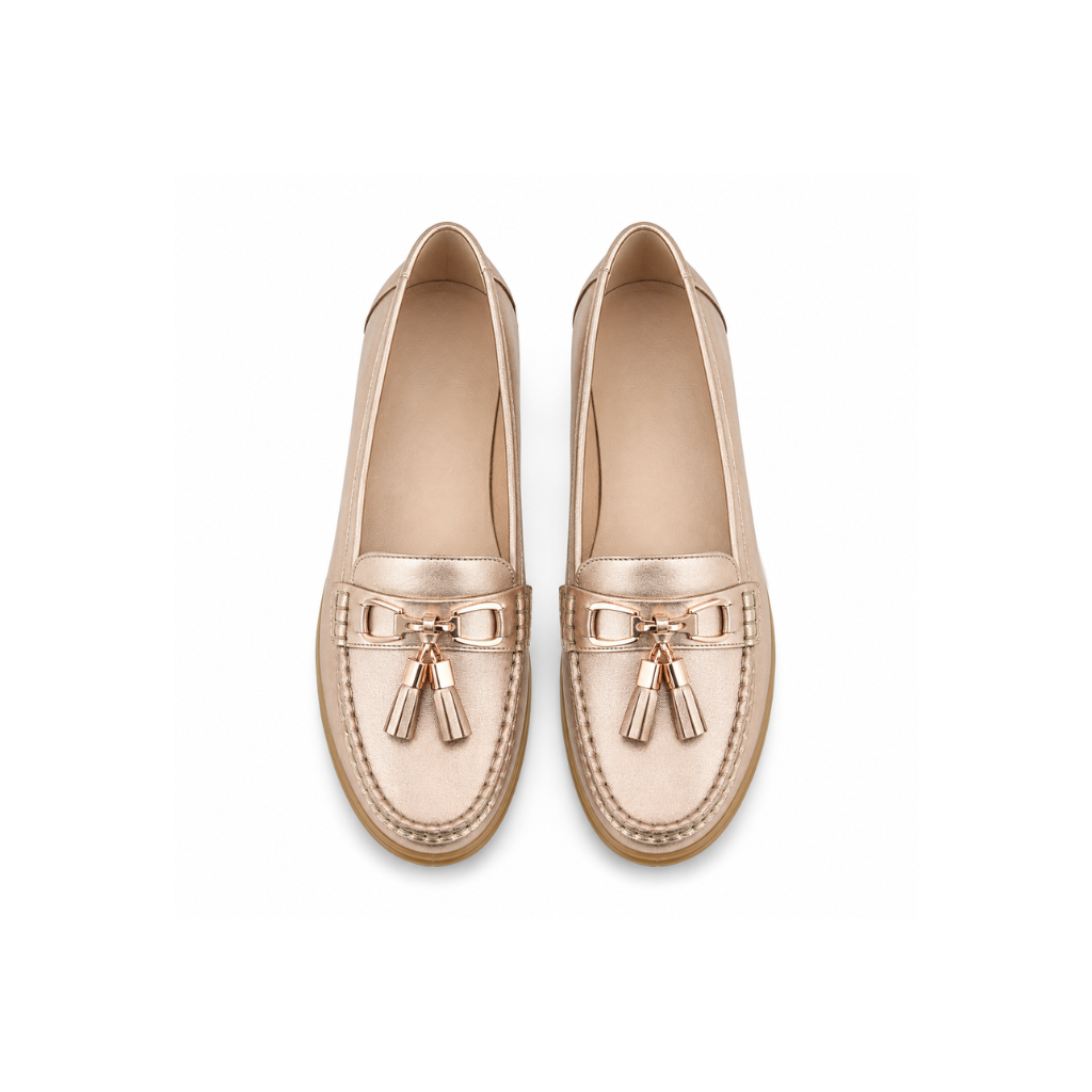 Avignon women's gold loafers product detail