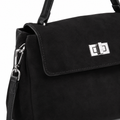 Marais women's black tote bag side profile