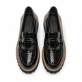 Colmar women's black loafers side profile