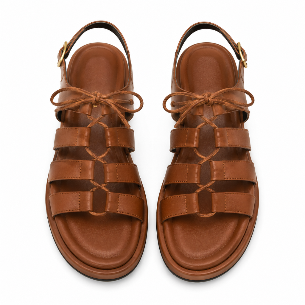Monaco women's brown sandals sole detail