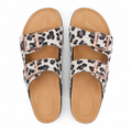 Colmar women's grey leopard-print sandals EVA insole detail