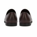 Bordeaux women's dark brown loafers sole detail