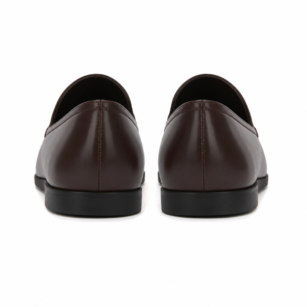 Bordeaux women's dark brown loafers sole detail
