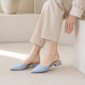 Rome women's blue mules alternate angle