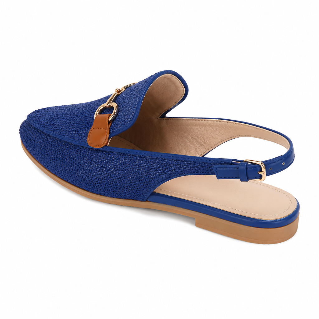Venice women's blue mules sole detail