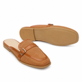 Florence women's caramel mules sole detail
