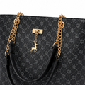 Venice women's black tote bag side profile