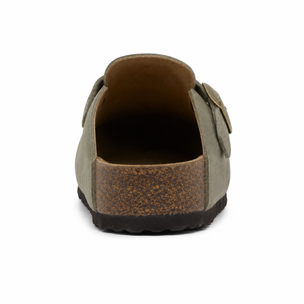 Loire women's grey sandals buckle detail