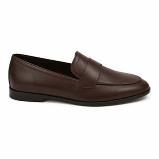 Bordeaux women's dark brown loafers