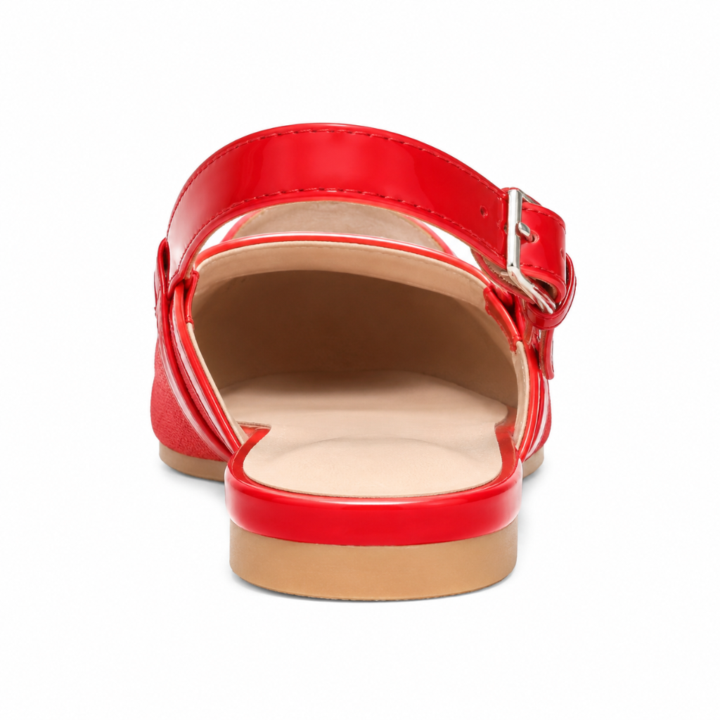 Milan women's red mules sole detail
