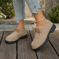Loire women's khaki loafers alternate angle