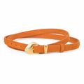 Marbella caramel suede belt buckle detail