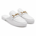 Vendôme women's white mules side profile