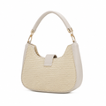 Florence women's white crossbody bag half-moon silhouette