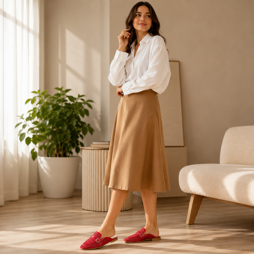 Elysium women's red mules additional view
