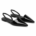 Bastille women's black mules heel detail
