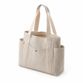 Amalfi women's white tote bag side profile