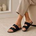 Chantilly women's black slide sandals alternate view