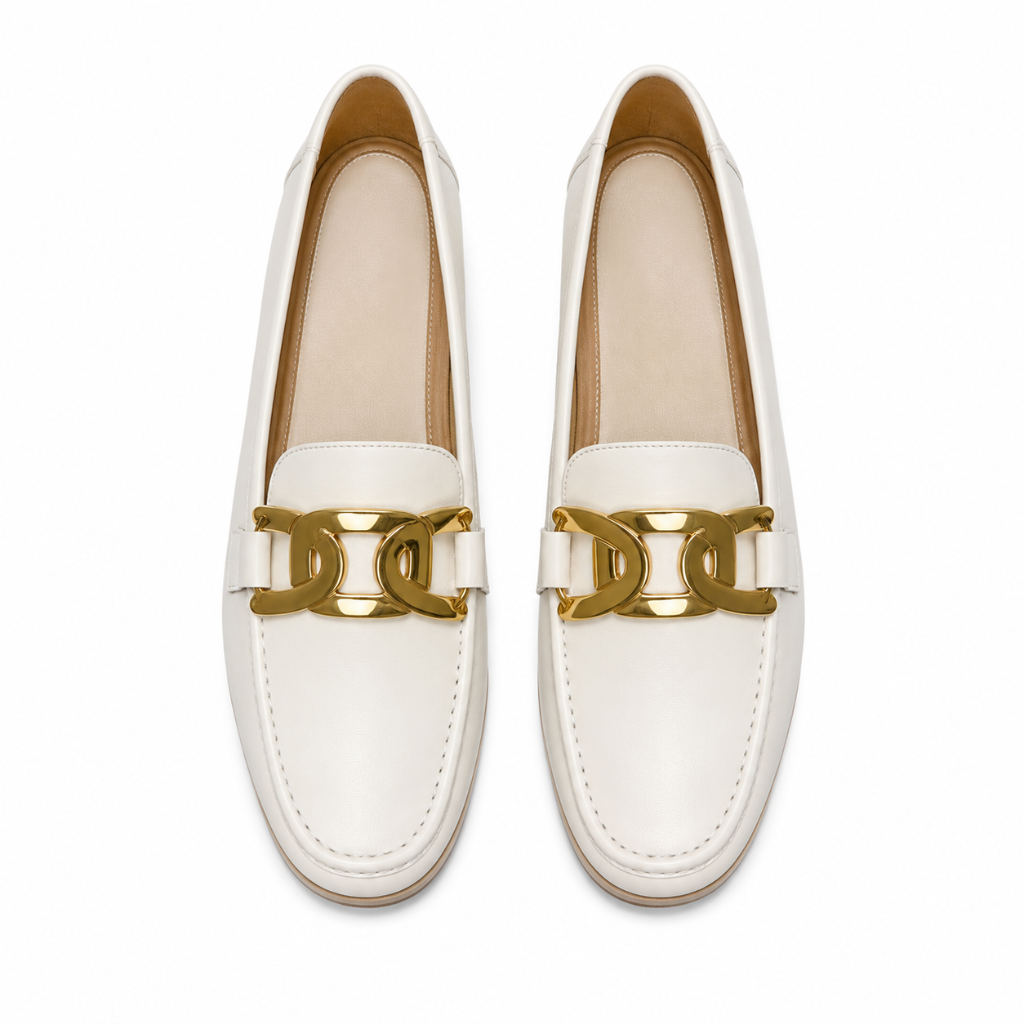 Nice women's white loafers product detail