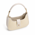 Florence women's white crossbody bag PU material detail