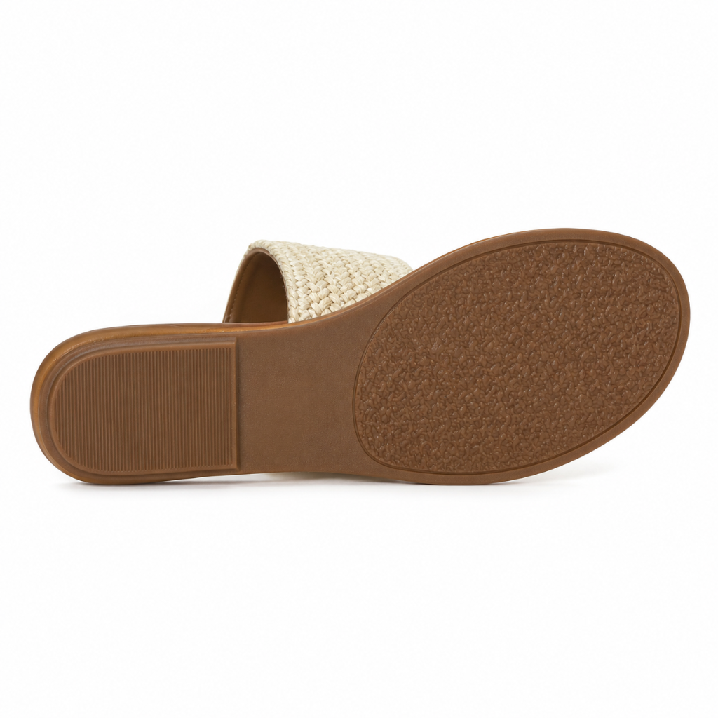 Bordeaux women's caramel sandals upper detail