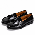 Paris women's black loafers side profile