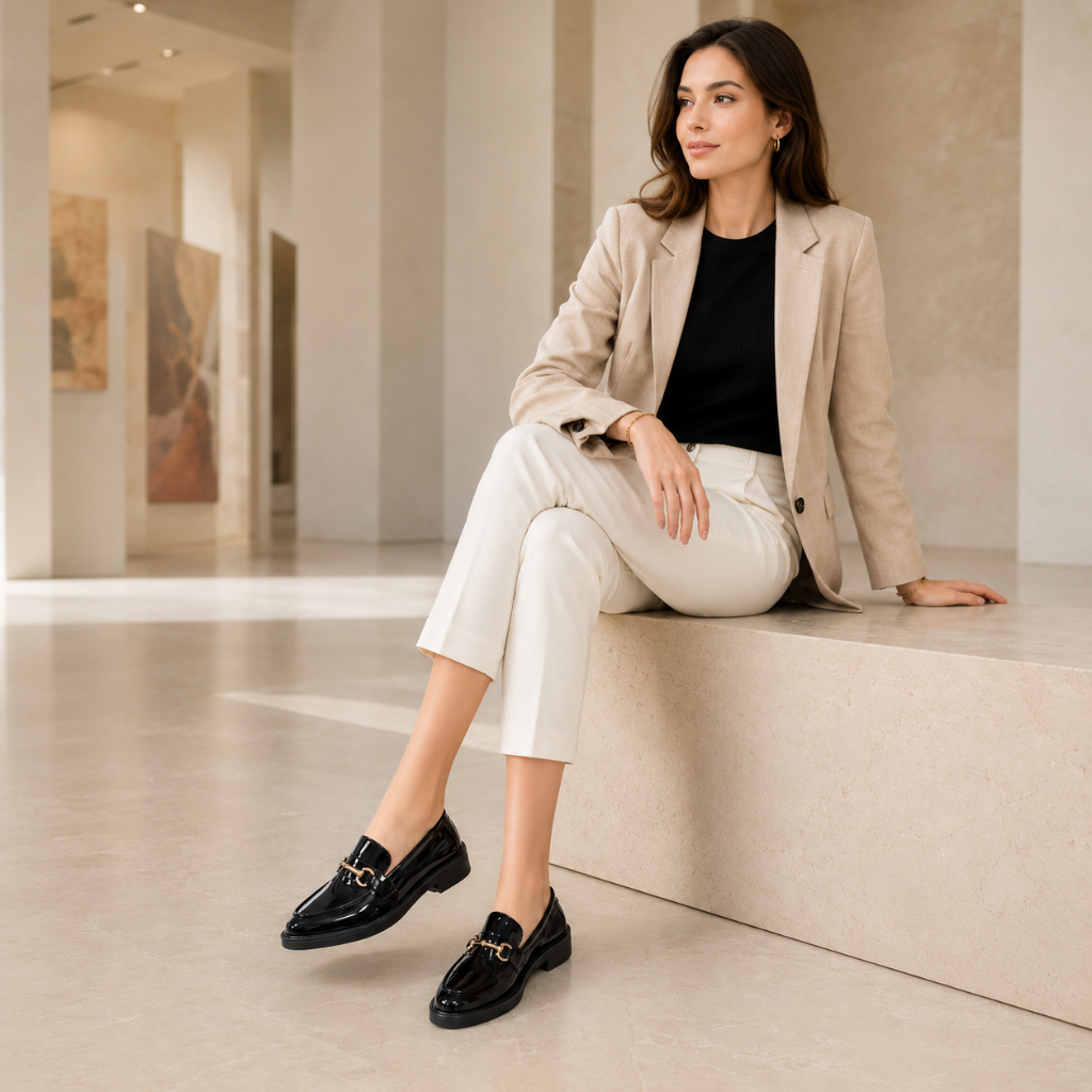 Deauville women's black loafers additional view