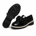 Strasbourg women's black loafers side profile