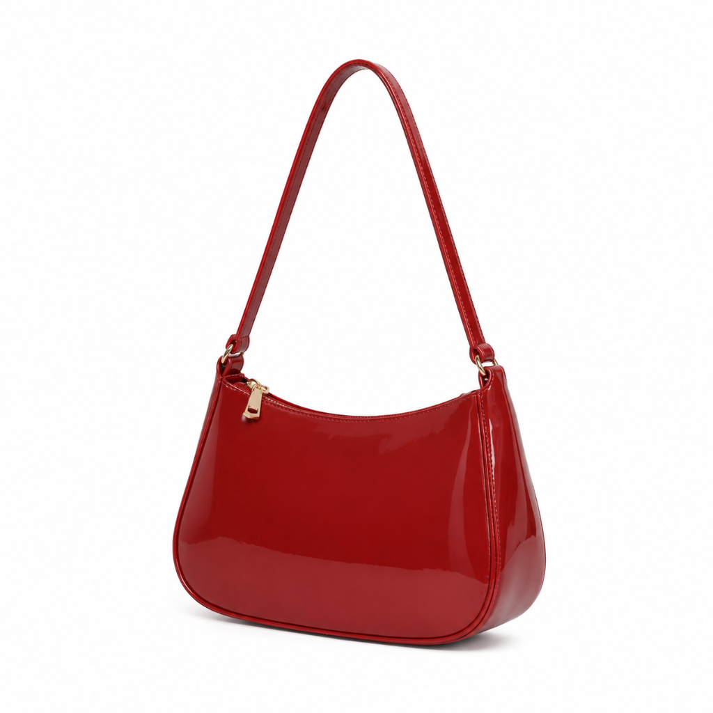 Rome women's red handbag PU material detail