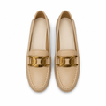 Nice women's khaki loafers sole detail