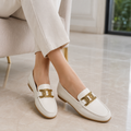 Nice women's white loafers alternate angle