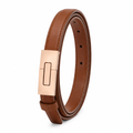 Prague brown leather belt strap detail