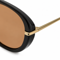 Majorca women's black and brown sunglasses side profile