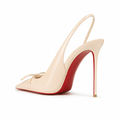 Loire women's off-white court shoes heel detail