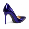 Annecy women's purple court shoes heel detail