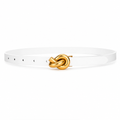 Vienna women's white leather belt