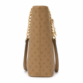 Venice women's brown tote bag plaid detail