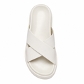 Cannes women's white sandals fastening detail