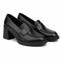 Montmartre women's black loafers upper detail